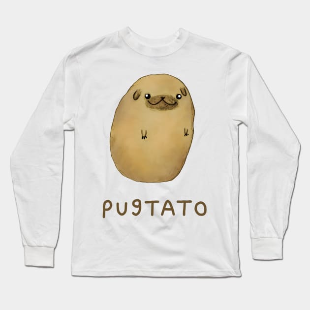 Pugtato Long Sleeve T-Shirt by Sophie Corrigan